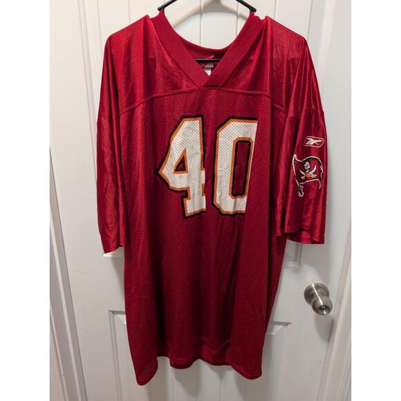 NFL Tampa Bay Buccaneers Men's Size 2XL # 40 Mike Alstott Red Football Jersey - Picture 1 of 9